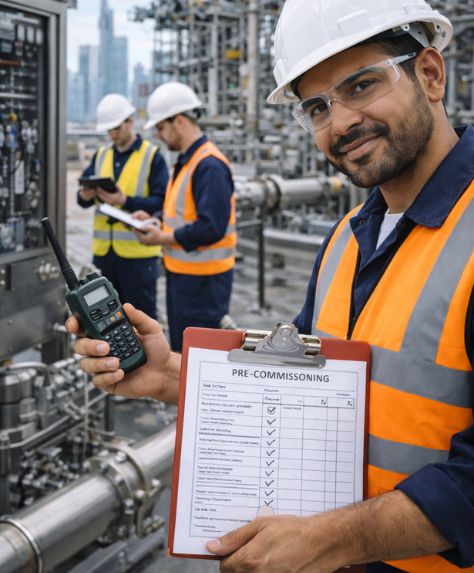 Pre-Com Supervisor in UAE for pre-commissioning supervision testing and system readiness